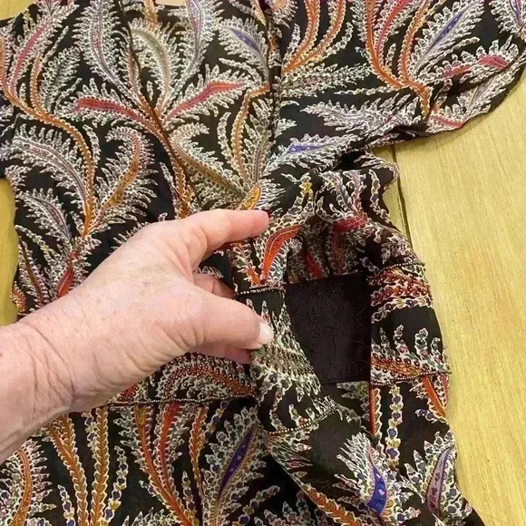 Central Park West Womens Silk Mini Drop Waist Deep V Neck Dress Nordstrom medium - Picture 4 of 12